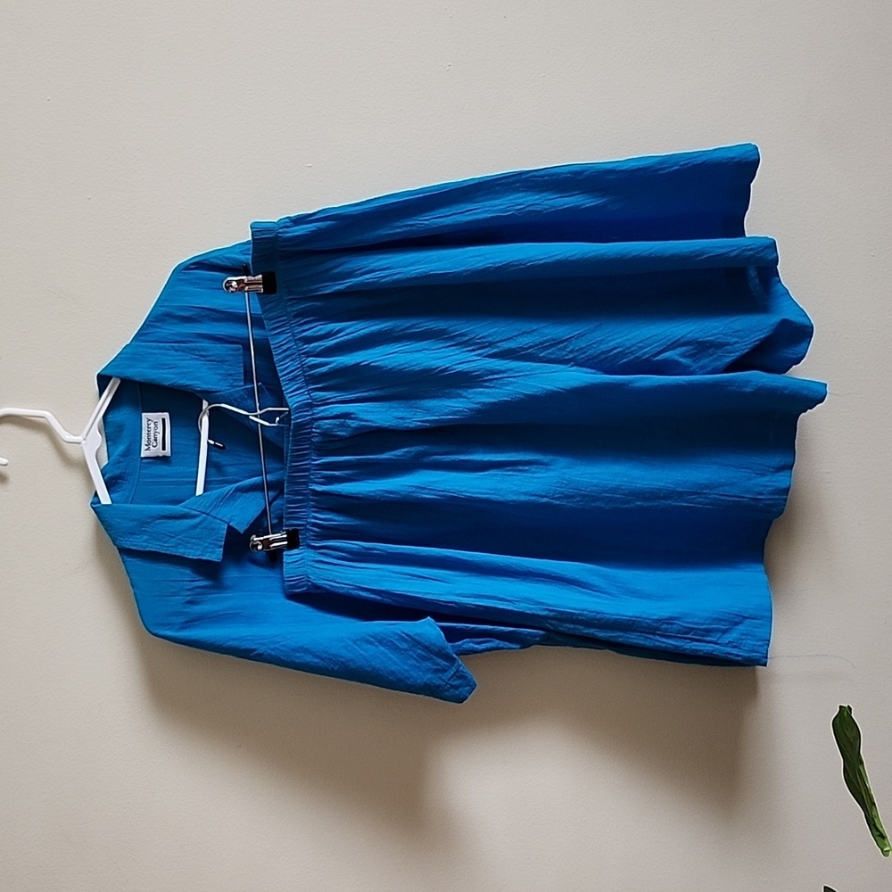 Monterey Cannon Vintage Cotton Ocean Blue Shirt 1XL Shorts 2XL Set Travel Summer